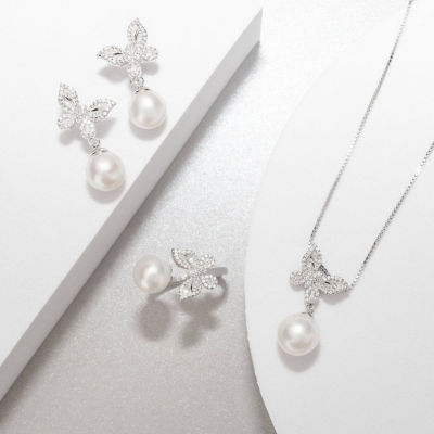 Pearly Lustre Garden City Freshwater Pearl Ring WR00080 | Elegant Collection 2