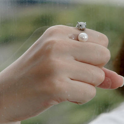 Pearly Lustre Leopard Freshwater Pearl Ring WR00038 | RAINFOREST 6