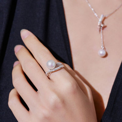 Pearly Lustre Elegant Freshwater Pearl Ring WR00070 7