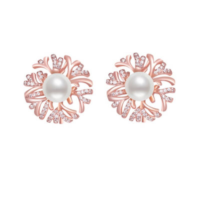 Pearly Lustre Garden City Freshwater Pearl Earrings WE00507 | Elegant Collection 1