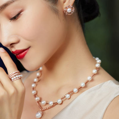 Pearly Lustre Garden City Freshwater Pearl Earrings WE00507 | Elegant Collection 2