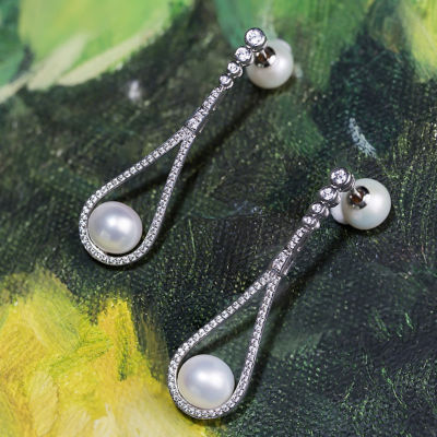 Pearly Lustre Elegant Freshwater Pearl Earrings WE00347 5