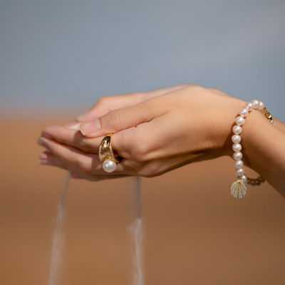 Pearly Lustre Elegant Freshwater Pearl Ring WR00087 5