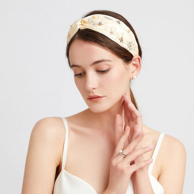 Pearly Lustre Passion for Life French Embroidery Freshwater Pearl Hairwear HW00012 1