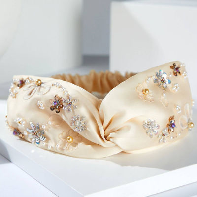 Pearly Lustre Passion for Life French Embroidery Freshwater Pearl Hairwear HW00012 4
