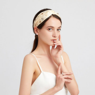 Pearly Lustre Passion for Life French Embroidery Freshwater Pearl Hairwear HW00012 7