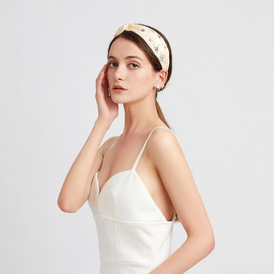 Pearly Lustre Passion for Life French Embroidery Freshwater Pearl Hairwear HW00012 9