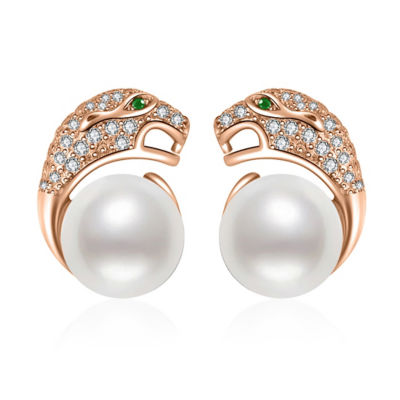 Pearly Lustre Leopard Freshwater Pearl Earrings WE00532 | RAINFOREST 1