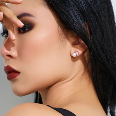 Pearly Lustre Leopard Freshwater Pearl Earrings WE00532 | RAINFOREST 5