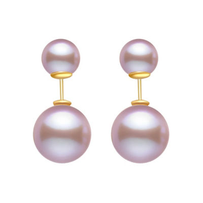 Pearly Lustre Interchangeable Freshwater Purple Pearl Earrings WE00424 | Possibilities 1