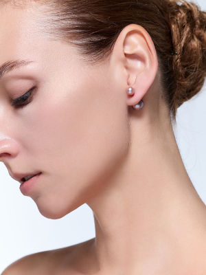 Pearly Lustre Interchangeable Freshwater Purple Pearl Earrings WE00424 | Possibilities 3