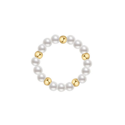 Pearly Lustre New Yorker Freshwater Pearl Duo Ring WR00150 | Mix&Match 6