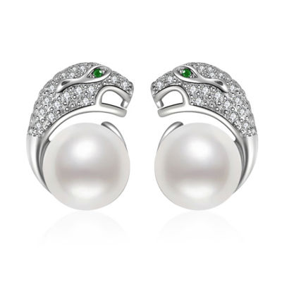Pearly Lustre Leopard Freshwater Pearl Earrings WE00084 | RAINFOREST 1