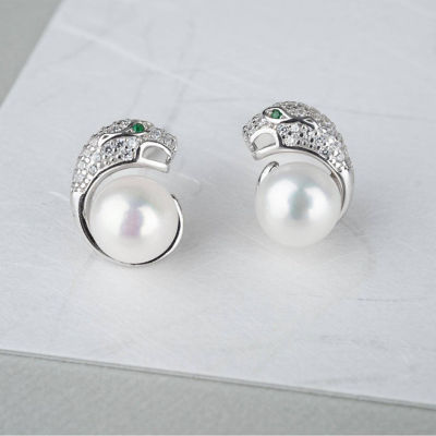 Pearly Lustre Leopard Freshwater Pearl Earrings WE00084 | RAINFOREST 2