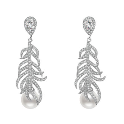 Pearly Lustre New Yorker Freshwater Pearl Earrings WE00389 | Wedding Series 1