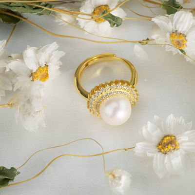 Pearly Lustre Elegant Edison Pearl Ring WR00006 2