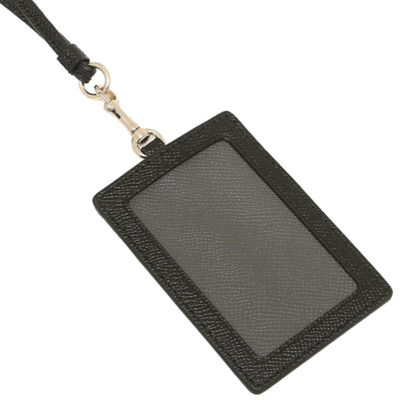 Coach ID Lanyard In Crossgrain leather Black 57311 4