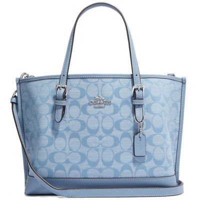 Buy Coach Mollie Tote 25 In Signature Chambray Cornflower Multi