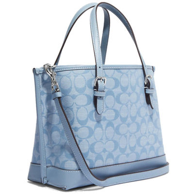 Buy Coach Mollie Tote 25 In Signature Chambray Cornflower Multi