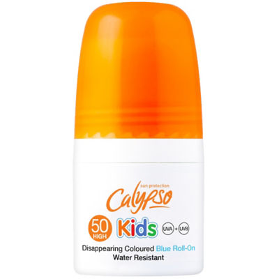 Buy Calypso Kids Disappearing Coloured Blue Roll On SPF50 50ml Online ...