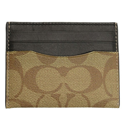 Buy Coach Slim Card Case In Signature Canvas Tan F58110 Online in Singapore