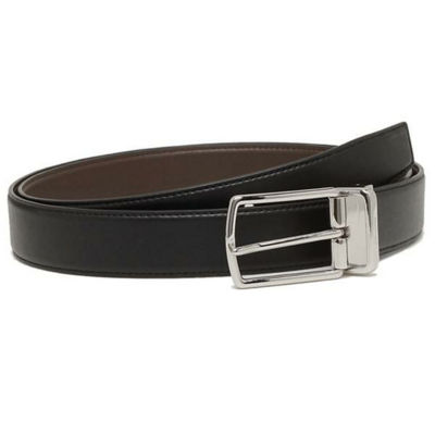 Mens black sale leather dress belt