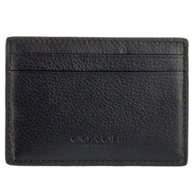 Coach Men Money Clip Card Case Leather in Black (F75459) - USA