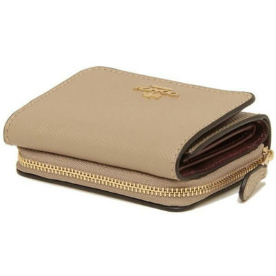 Coach Crossgrain Small Trifold Wallet Taupe Style No 37968, Trifold Wallet  : : Fashion