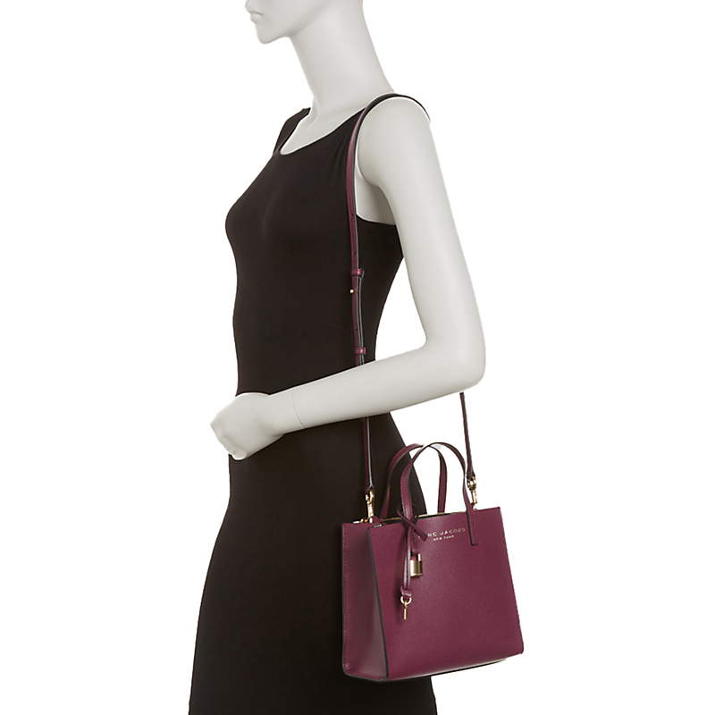 Marc Jacobs Mini Grind Coated Leather Tote Pomegranate M0015685