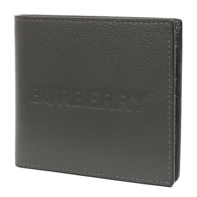 Burberry Embossed Crest Leather International Bifold Wallet In Blue