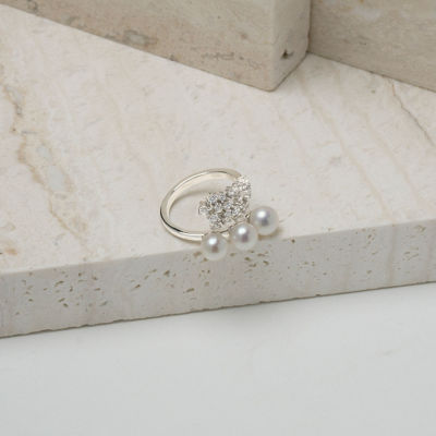 Pearly Lustre New Yorker Freshwater Pearl Ring WR00126 | Wedding Series 2