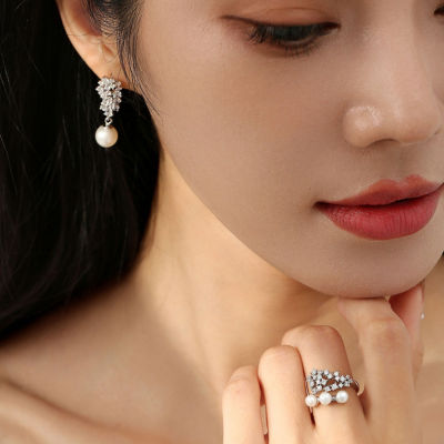Pearly Lustre New Yorker Freshwater Pearl Ring WR00126 | Wedding Series 7