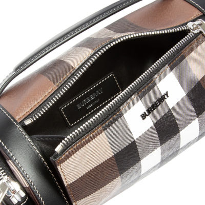 Burberry Vintage Check Zipped Barrel Bag in Gray