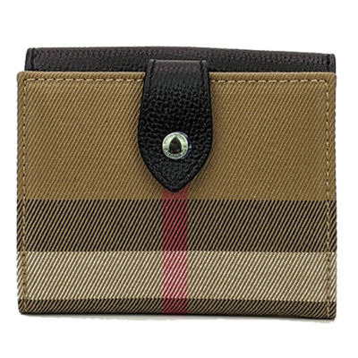 Buy Burberry Women s House Check Grainy Derby Luna Small Wallet