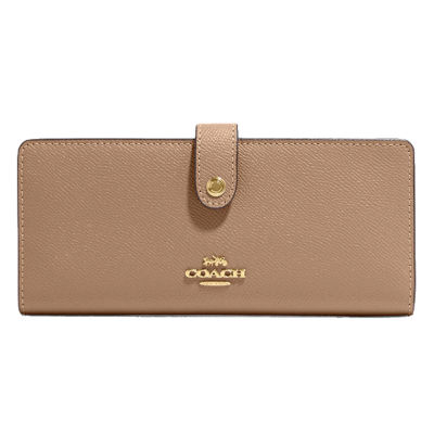 Buy Coach Crossgrain Leather Slim Wallet Taupe CH410 Online in ...
