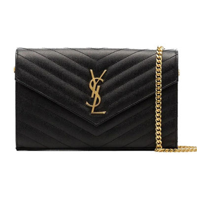 Ysl matelasse wallet on hot sale chain