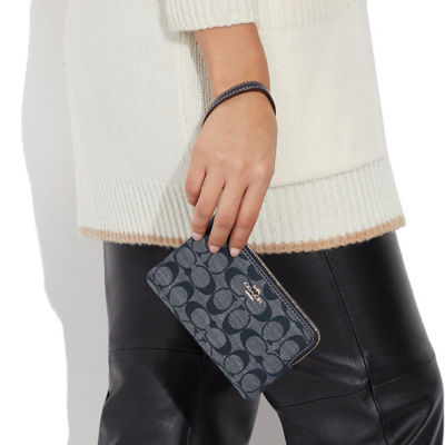 Coach denim online wristlet