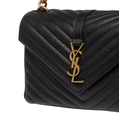 Buy SAINT LAURENT YSL College Medium Chain Bag In Quilted Leather