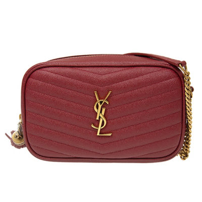 Buy SAINT LAURENT YSL Lou Mini Bag In Quilted Grain De Poudre