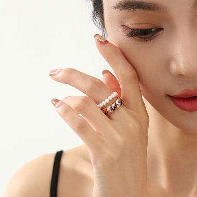 Pearly Lustre New Yorker Freshwater Pearl Duo Ring WR00103 | Mix&Match 8