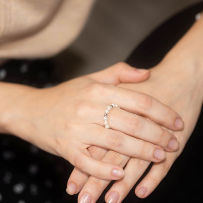 Pearly Lustre New Yorker Freshwater Pearl Duo Ring WR00151 | Mix & Match 6