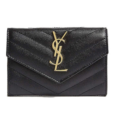 Monogram small envelope wallet in shop grain de poudre embossed leather