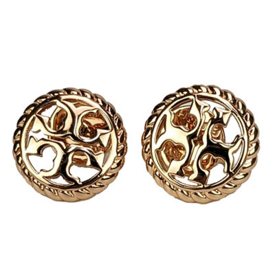 Tory burch rope discount logo stud earrings