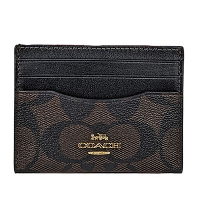 COACH®  Id Lanyard Card Case In Signature Canvas