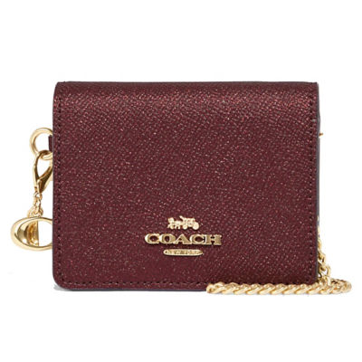 Coach Boxed Mini Wallet On A Chain Black Cherry CF469 – LussoCitta