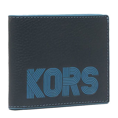 Buy Michael Kors Mens Cooper Graphic Pebbled Leather Billfold Wallet Blue 36H1LCOF1X Online in Singapore iShopChangi