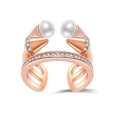 Pearly Lustre Asian Civilisations Museum Freshwater Pearl Ring WR00013 | New Yorker Collection 1