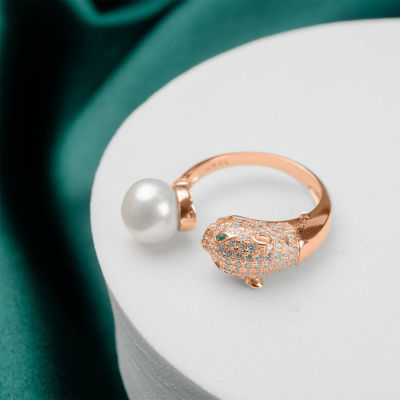 Pearly Lustre Leopard Freshwater Pearl Ring WR00162 | RAINFOREST 3