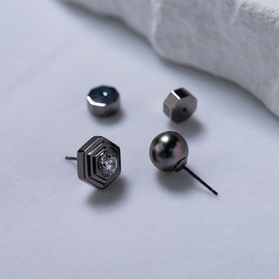 Pearly Lustre Tahitian Pearl Earrings WE00589 | HEXAGON 4