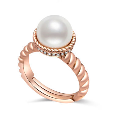 Pearly Lustre Asian Civilisations Museum Freshwater Pearl Ring WR00097 | New Yorker Collection 1